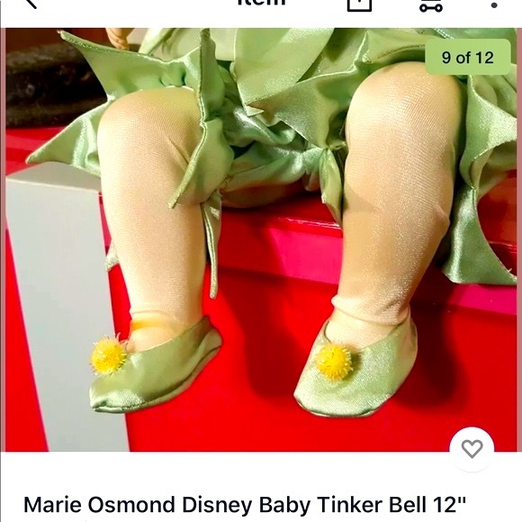 SIGNED NUMBERED BEAUTIFUL TINKER BELL PORCELAIN MARIE OSMOND DOLL  #1760 COA - Picture 10 of 13